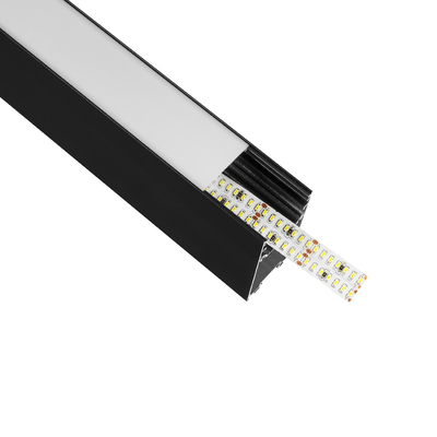 GLOBOSTAR® ALP-LINEAR LUMILINE 61764-3M Επιφανειακό / Κρεμαστό Προφίλ Αλουμινίου με Λευκό Γαλακτερό Πατητό Κάλυμμα για Ταινίες LED IP20 - Μαύρο Ματ - Μ300 x Π3.5 x Υ7cm