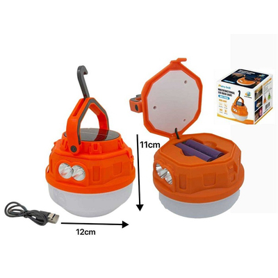 Επαναφορτιζόμενη λάμπα LED κρεμαστή με ηλιακό πάνελ - V100 - 419307