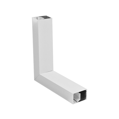 GLOBOSTAR® ALP-CORNER-SIDE90 BRIGHTRAIL 61777 Επιφανειακό / Κρεμαστό Προφίλ Αλουμινίου Γωνία με Λευκό Γαλακτερό Πατητό Κάλυμμα για Ταινίες LED IP20 - Λευκό Ματ - Μ30 x Π5 x Υ7.5cm