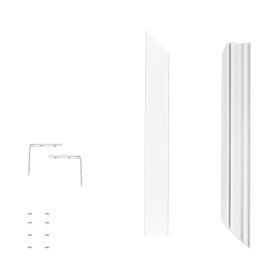 GLOBOSTAR® ALP-CORNER-SIDE90 LUMILINE 61766 Επιφανειακό / Κρεμαστό Προφίλ Αλουμινίου Γωνία με Λευκό Γαλακτερό Πατητό Κάλυμμα για Ταινίες LED IP20 - Λευκό Ματ - Μ30 x Π3.5 x Υ7cm