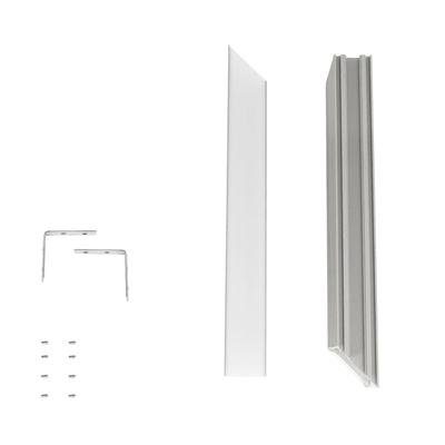 GLOBOSTAR® ALP-CORNER-SIDE90 LUMILINE 61768 Επιφανειακό / Κρεμαστό Προφίλ Αλουμινίου Γωνία με Λευκό Γαλακτερό Πατητό Κάλυμμα για Ταινίες LED IP20 - Γκρι Ανθρακί Ματ - Μ30 x Π3.5 x Υ7cm