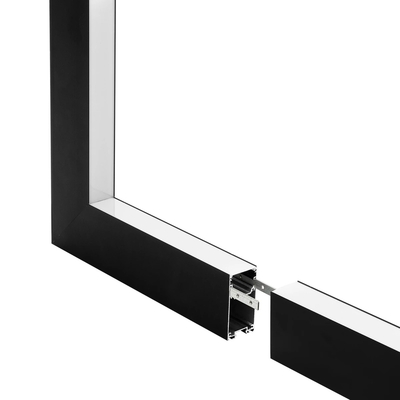 GLOBOSTAR® ALP-CORNER-IN90 LUMILINE 61770 Επιφανειακό / Κρεμαστό Προφίλ Αλουμινίου Γωνία με Λευκό Γαλακτερό Πατητό Κάλυμμα για Ταινίες LED IP20 - Μαύρο Ματ - Μ30 x Π3.5 x Υ7cm