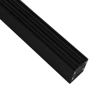 GLOBOSTAR® ALP-LINEAR BRIGHTRAIL 61775-3M Επιφανειακό / Κρεμαστό Προφίλ Αλουμινίου με Λευκό Γαλακτερό Πατητό Κάλυμμα για Ταινίες LED IP20 - Μαύρο Ματ - Μ300 x Π5 x Υ7.5cm