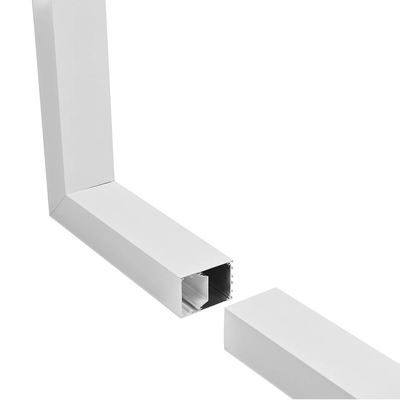 GLOBOSTAR® ALP-CORNER-SIDE90 BRIGHTRAIL 61777 Επιφανειακό / Κρεμαστό Προφίλ Αλουμινίου Γωνία με Λευκό Γαλακτερό Πατητό Κάλυμμα για Ταινίες LED IP20 - Λευκό Ματ - Μ30 x Π5 x Υ7.5cm
