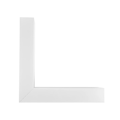 GLOBOSTAR® ALP-CORNER-SIDE90 BRIGHTRAIL 61777 Επιφανειακό / Κρεμαστό Προφίλ Αλουμινίου Γωνία με Λευκό Γαλακτερό Πατητό Κάλυμμα για Ταινίες LED IP20 - Λευκό Ματ - Μ30 x Π5 x Υ7.5cm