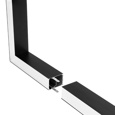 GLOBOSTAR® ALP-CORNER-SIDE90 BRIGHTRAIL 61778 Επιφανειακό / Κρεμαστό Προφίλ Αλουμινίου Γωνία με Λευκό Γαλακτερό Πατητό Κάλυμμα για Ταινίες LED IP20 - Μαύρο Ματ - Μ30 x Π5 x Υ7.5cm