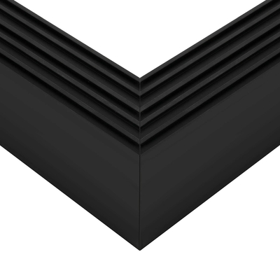 GLOBOSTAR® ALP-CORNER-SIDE90 BRIGHTRAIL 61778 Επιφανειακό / Κρεμαστό Προφίλ Αλουμινίου Γωνία με Λευκό Γαλακτερό Πατητό Κάλυμμα για Ταινίες LED IP20 - Μαύρο Ματ - Μ30 x Π5 x Υ7.5cm