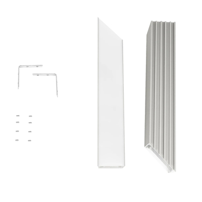 GLOBOSTAR® ALP-CORNER-SIDE90 BRIGHTRAIL 61779 Επιφανειακό / Κρεμαστό Προφίλ Αλουμινίου Γωνία με Λευκό Γαλακτερό Πατητό Κάλυμμα για Ταινίες LED IP20 - Γκρι Ανθρακί Ματ - Μ30 x Π5 x Υ7.5cm