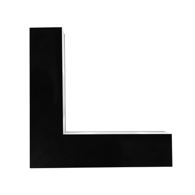 GLOBOSTAR® ALP-CORNER-IN90 BRIGHTRAIL 61781 Επιφανειακό / Κρεμαστό Προφίλ Αλουμινίου Γωνία με Λευκό Γαλακτερό Πατητό Κάλυμμα για Ταινίες LED IP20 - Μαύρο Ματ - Μ30 x Π5 x Υ7.5cm