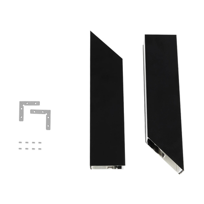 GLOBOSTAR® ALP-CORNER-IN90 BRIGHTRAIL 61781 Επιφανειακό / Κρεμαστό Προφίλ Αλουμινίου Γωνία με Λευκό Γαλακτερό Πατητό Κάλυμμα για Ταινίες LED IP20 - Μαύρο Ματ - Μ30 x Π5 x Υ7.5cm