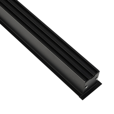 GLOBOSTAR® ALP-LINEAR RECESSA 61786-3M Χωνευτό Προφίλ Αλουμινίου με Λευκό Γαλακτερό Πατητό Κάλυμμα για Ταινίες LED IP20 - Μαύρο Ματ - Μ300 x Π3.5 x Υ4cm