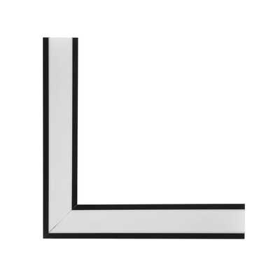 GLOBOSTAR® ALP-CORNER-SIDE90 RECESSA 61789 Χωνευτό Προφίλ Αλουμινίου Γωνία με Λευκό Γαλακτερό Πατητό Κάλυμμα για Ταινίες LED IP20 - Μαύρο Ματ - Μ30 x Π3.5 x Υ4cm