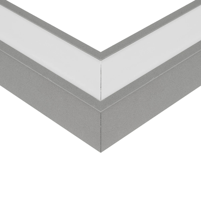 GLOBOSTAR® ALP-CORNER-SIDE90 RECESSA 61790 Χωνευτό Προφίλ Αλουμινίου Γωνία με Λευκό Γαλακτερό Πατητό Κάλυμμα για Ταινίες LED IP20 - Γκρι Ανθρακί Ματ - Μ30 x Π3.5 x Υ4cm