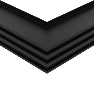 GLOBOSTAR® ALP-CORNER-IN90 RECESSA 61792 Χωνευτό Προφίλ Αλουμινίου Γωνία με Λευκό Γαλακτερό Πατητό Κάλυμμα για Ταινίες LED IP20 - Μαύρο Ματ - Μ30 x Π3.5 x Υ4cm