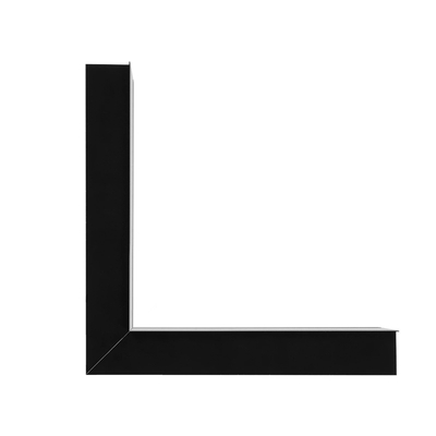 GLOBOSTAR® ALP-CORNER-IN90 RECESSA 61792 Χωνευτό Προφίλ Αλουμινίου Γωνία με Λευκό Γαλακτερό Πατητό Κάλυμμα για Ταινίες LED IP20 - Μαύρο Ματ - Μ30 x Π3.5 x Υ4cm