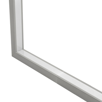 GLOBOSTAR® ALP-CORNER-IN90 RECESSA 61793 Χωνευτό Προφίλ Αλουμινίου Γωνία με Λευκό Γαλακτερό Πατητό Κάλυμμα για Ταινίες LED IP20 - Γκρι Ανθρακί Ματ - Μ30 x Π3.5 x Υ4cm