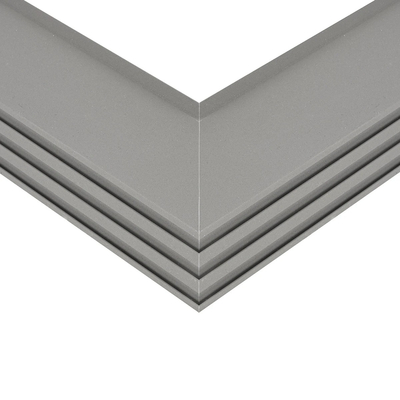 GLOBOSTAR® ALP-CORNER-IN90 RECESSA 61793 Χωνευτό Προφίλ Αλουμινίου Γωνία με Λευκό Γαλακτερό Πατητό Κάλυμμα για Ταινίες LED IP20 - Γκρι Ανθρακί Ματ - Μ30 x Π3.5 x Υ4cm