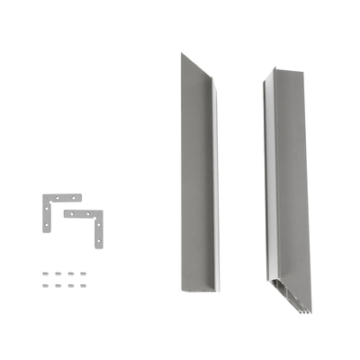 GLOBOSTAR® ALP-CORNER-IN90 RECESSA 61793 Χωνευτό Προφίλ Αλουμινίου Γωνία με Λευκό Γαλακτερό Πατητό Κάλυμμα για Ταινίες LED IP20 - Γκρι Ανθρακί Ματ - Μ30 x Π3.5 x Υ4cm