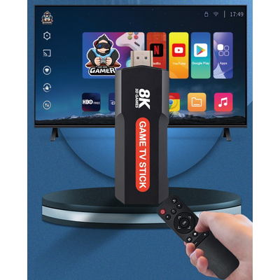 Φορητή κονσόλα παιχνιδιών Stick & TV Box με 2 χειριστήρια - Q9 MAX - 812341