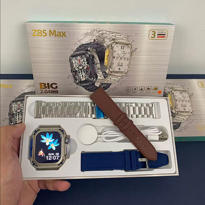 Σετ Smartwatch με 3 λουράκια - Z85 MAX - 065097 - Blue