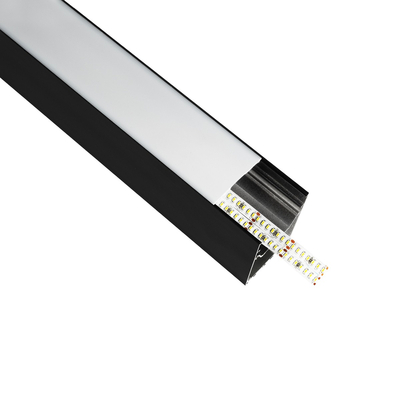 GLOBOSTAR® ALP-LINEAR BRIGHTRAIL 61775-3M Επιφανειακό / Κρεμαστό Προφίλ Αλουμινίου με Λευκό Γαλακτερό Πατητό Κάλυμμα για Ταινίες LED IP20 - Μαύρο Ματ - Μ300 x Π5 x Υ7.5cm