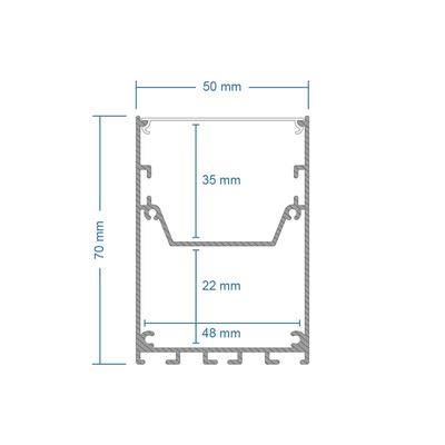 GLOBOSTAR® ALP-LINEAR BRIGHTRAIL 61774-3M Επιφανειακό / Κρεμαστό Προφίλ Αλουμινίου με Λευκό Γαλακτερό Πατητό Κάλυμμα για Ταινίες LED IP20 - Λευκό Ματ - Μ300 x Π5 x Υ7.5cm