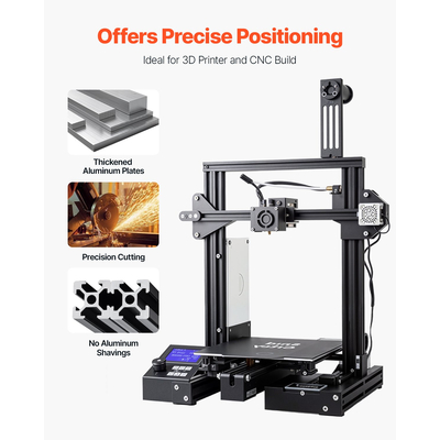 VEVOR 4 τεμάχια 47,2 ίντσες (1200 χιλ.) Τ υποδοχή 2020 αλουμινίου με ανοδιωμένη διέλαση γραμμική ράγα