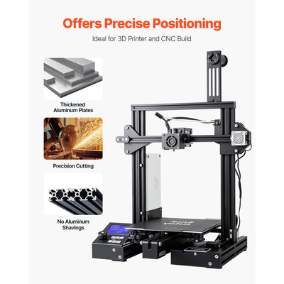 VEVOR 5 τεμάχια 47,2 ίντσες (1200 mm) Τ υποδοχή 2040 αλουμινίου με ανοδιωμένη γραμμική ράγα εξώθησης