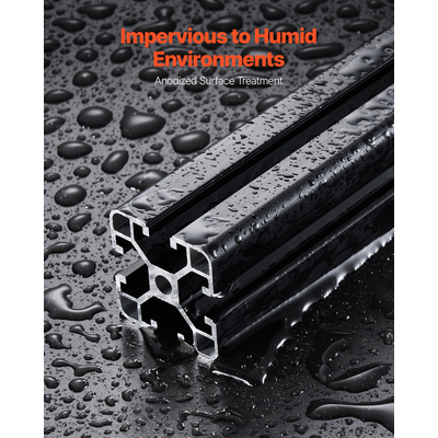 VEVOR 4PCS 23,6 in (600 mm) T Slot 4040 Aluminium Extrusion Anodized Linear Rail