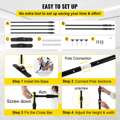 4 τμχ 8&#039; Διαφημιστικό σετ με στάμπα banner 54" έως 96" Display Trade Potable
