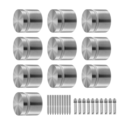VEVOR Glass Clamp 10 PCS Τετράγωνο στήριγμα κιγκλιδώματος για 0,31 "-0,62" γυαλί ασημί