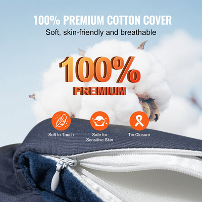 Βρεφική ξαπλώστρα VEVOR Βρεφική ξαπλώστρα 100% βαμβακερή μαλακή νεογέννητη φωλιά ύπνου με προσκέφαλο