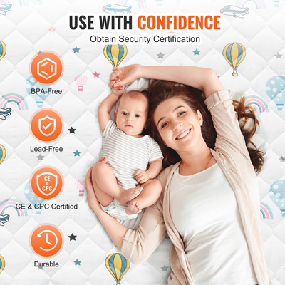 VEVOR 50"x50" παιδικό χαλάκι παιχνιδιού Παιδικό χαλάκι που σέρνεται μαλακό δάπεδο χαλάκι παιδικής δραστηριότητας