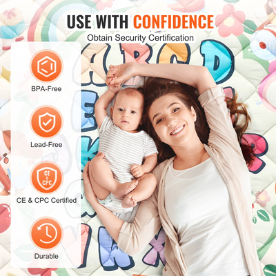 VEVOR 59"x71" παιδικό πατάκι παιχνιδιού Παιδικό πατάκι ερπυσμού δαπέδου μαλακό παχύρρευστο χαλάκι