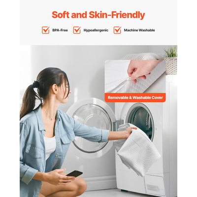 Προφυλακτήρας κρεβατιού VEVOR Toddlers 52 σε αντιολισθητικό αφρό κρεβατιού προστατευτικός προφυλακτήρας ράγας ελαφρύς