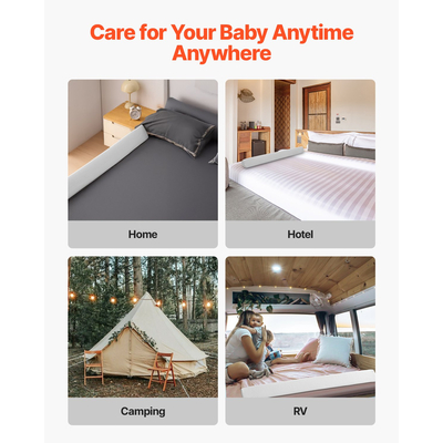 Ελαφρύς προφυλακτήρας κρεβατιού VEVOR Toddlers 56 σε αντιολισθητικό αφρό κρεβατιού προστατευτικός προφυλακτήρας ράγας