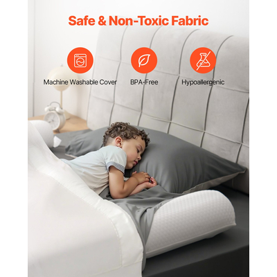 VEVOR προφυλακτήρας κρεβατιού για νήπια 52 σε φουσκωτό προστατευτικό κιγκλίδωμα κρεβατιού με πτερύγιο 2 πακέτα