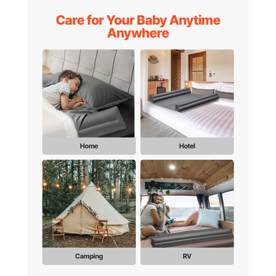 Φουσκωτό προφυλακτήρας κρεβατιού VEVOR για νήπια 52 ιντσών με προστατευτικό πτερύγιο