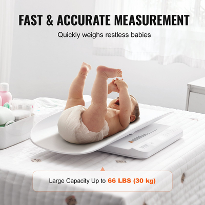 VEVOR Baby Scale Ζυγαριά Βάρους για βρέφη με λειτουργία Hold & Tare και 5 μονάδες 66LBS