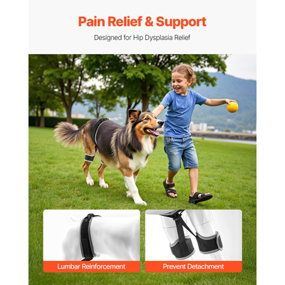 VEVOR Στήριγμα ισχίου για σκύλους, ιμάντας δυσπλασίας ισχίου για κατοικίδια, ανακούφιση από τον πόνο στις αρθρώσεις