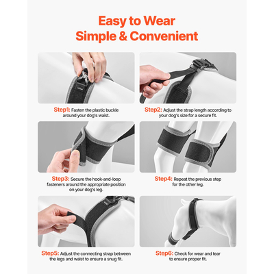 VEVOR Στήριγμα ισχίου για σκύλους, ιμάντας δυσπλασίας ισχίου για κατοικίδια, ανακούφιση από τον πόνο στις αρθρώσεις
