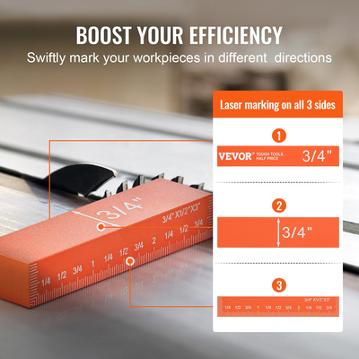 VEVOR Setup Blocks Woodworking Height Gauge Set 16PCS Ράβδοι ρύθμισης ακριβείας