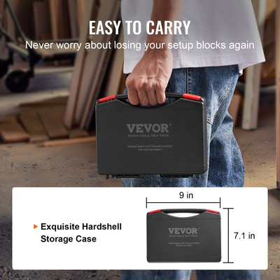 VEVOR Setup Blocks Woodworking Height Gauge Set 16PCS Ράβδοι ρύθμισης ακριβείας