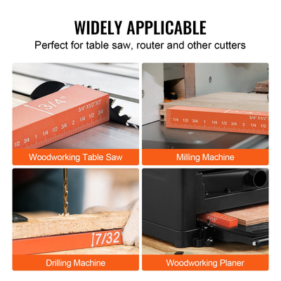 VEVOR Setup Blocks Woodworking Height Gauge Set 16PCS Ράβδοι ρύθμισης ακριβείας