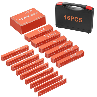 VEVOR Setup Blocks Woodworking Height Gauge Set 16PCS Ράβδοι ρύθμισης ακριβείας