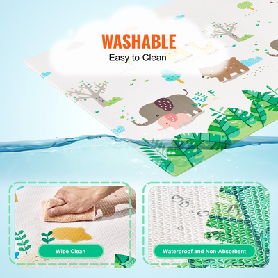 VEVOR 55"x82" Παιδικό χαλάκι παιχνιδιών για μωρά σερνόμενη μαλακή δραστηριότητα Παιχνίδι δαπέδου 2 Πλαϊνή