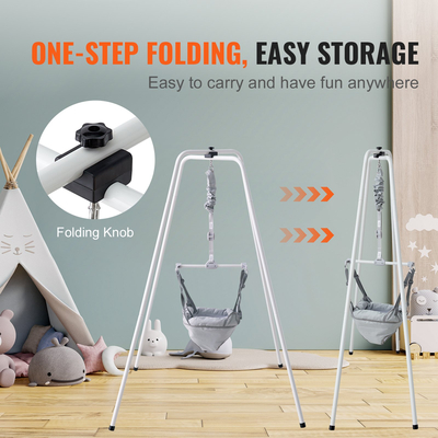 Βρεφικό βραχυκυκλωτήρα VEVOR με βάση, ρυθμιζόμενο ύψος, βραχυκυκλωτήρες για βρέφη 35 LBS Loading για νήπια για 6+ μήνες, Δώρο γυμναστικής για μωρά που αναδιπλώνονται γρήγορα σε εσωτερικούς/εξωτερικούς χώρους