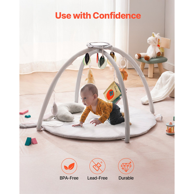 VEVOR Baby Play Gym Mat Tummy Time Activity Mat με 5 Sensory Toy 39,1" x 32,7