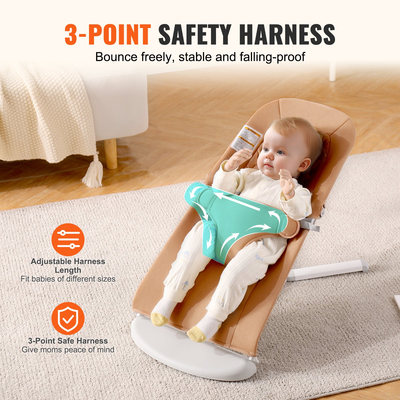 VEVOR Baby Bouncer Πτυσσόμενο κάθισμα Bouncer για μωρά με 2 γωνίες ανάκλισης