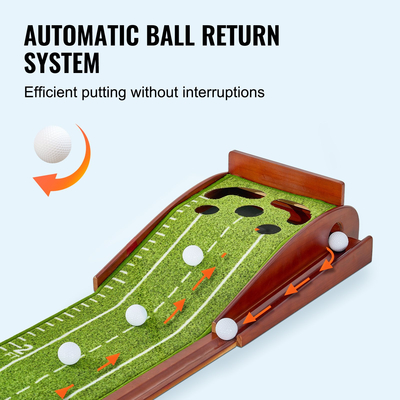 VEVOR 5 Hole Golf Putting Mat Indoor Golf Putting Green Golf Training Aid
